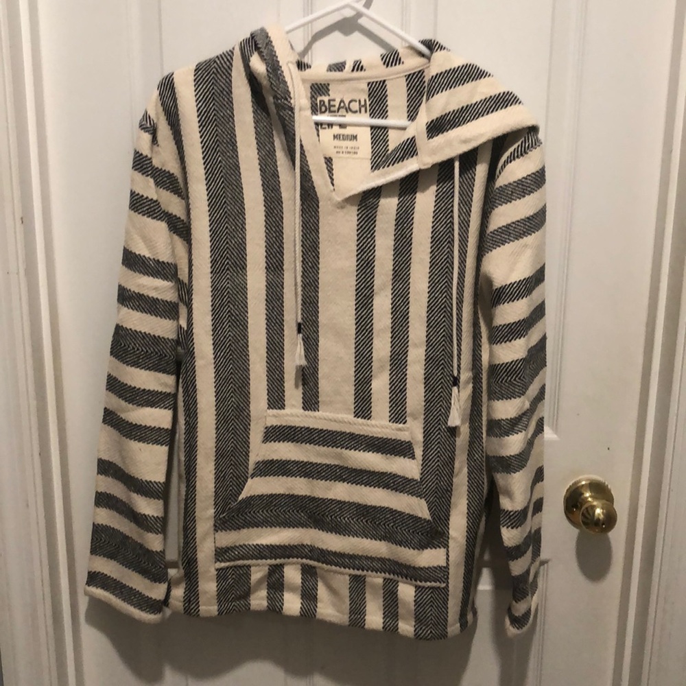 Unisex Beach LIFE Classic LADRFT BAJA Oversized Woven Pullover Hoodie Poncho